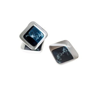 Ceramic Resin Bowls Navy/White