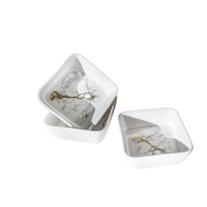 Ceramic Resin Bowls Gold Quartz
