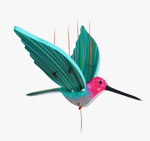 Flying Mobile Pink Hummingbird