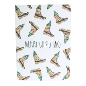 Merry Christmas Maine Boot Chistmas Tree Card Merry Christmas Maine Boot Chistmas Tree Card