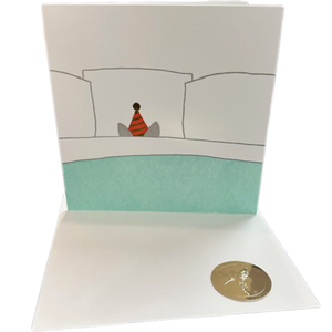 Dog In Bed Blank Card