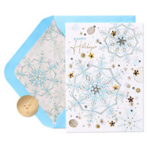 Icy Snowflake Magic Christmas Card