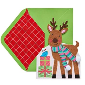 Diecut Reindeer Christmas Card