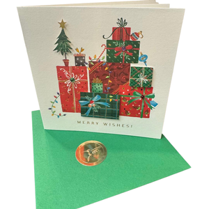 Stacked Xmas Packages Christmas Card