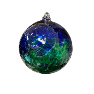 5in Aurora Orb Dark Blue & Green Swirl