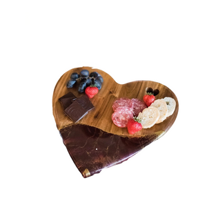 Resin Charcuterie Board Heart