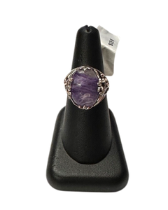 Charoite med oval Silver Ring S8