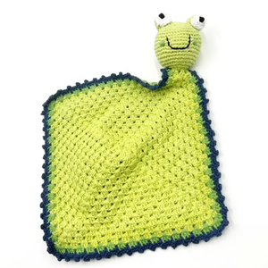 Crochet Lovey Frog Baby Soother