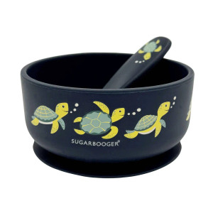 Sea Turtle Silicone Bowl Suction & Spoon
