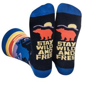 Stay Wild and Free Bear Socks