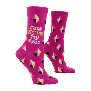 Women's Crew Sock Resting My Eyes