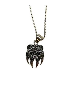 Silver Bear Paw Necklace