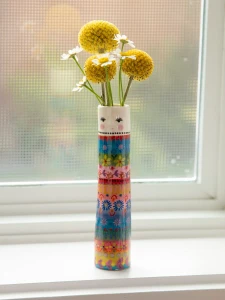 Folk Friend Bud Vase- Folk Lady