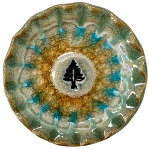 Glass Tray Pine Tree