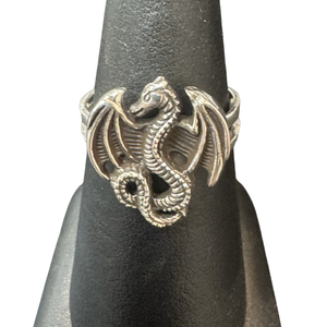 Silver Dragon Crest Ring S7