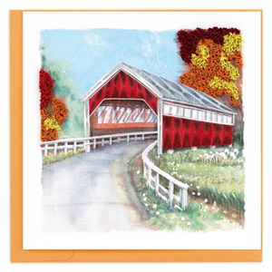 Red Covered Bridge Card
