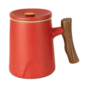Red with Lid Mug