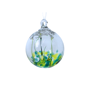 4in Blue/Green/Yellow Glass Wish Ball