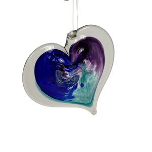 5in Blue Violet Teal Heart