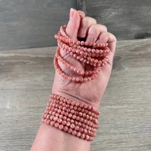 4mm Gemstone bead: Rhodochrosite Bracelet