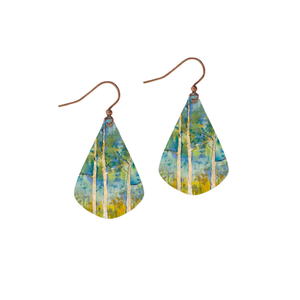 Springtime Aspen Tear Drop Earrings