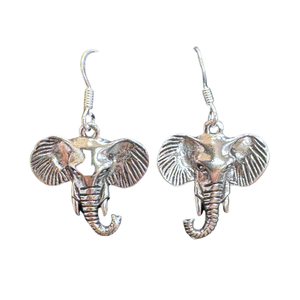 Silver Elephant Earrings