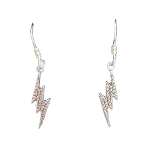Silver lightning bolt Earrings