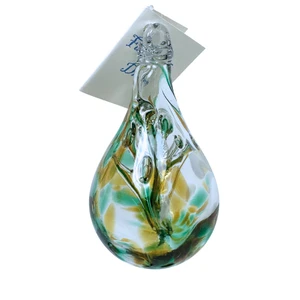 3in Fairy Tear Drop Green & Yellow