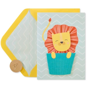 Lion Cupcake Birthday Card