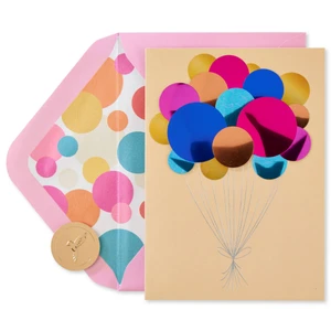 FSC Paillette Balloons Birthday Card
