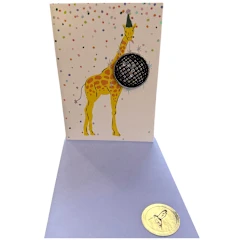 FSC Disco Giraffe Birthday Card