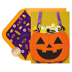 Bucket of Candy Halloween Card
