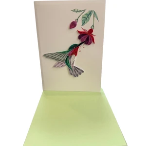 Quilling Hummingbird Birthday Card