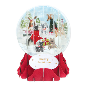 Snowglobe Christmas Pups Card