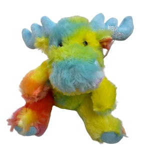NH Plush Moose - Rainbow Blue Antlers