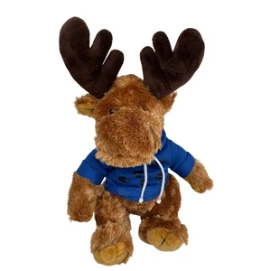 Plush Moose Hoodie - Blue