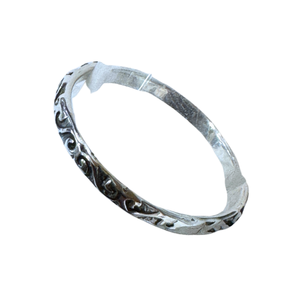 Silver Scroll Band 0.0625in Ring S6