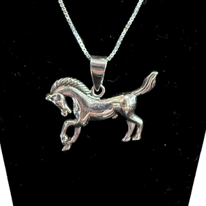 Silver Horse Necklace