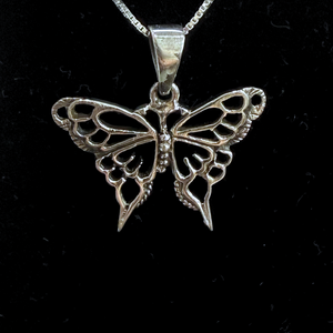 Silver butterfly Necklace