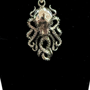 Silver Heavy Octopus Necklace