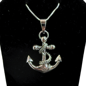 Silver Anchor with Tentacle Necklace