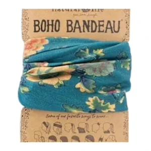 Boho Teal Orange Cluster Headband