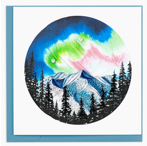 Quilled Northern Lights Card