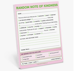 Random Note of Kindness Nifty Notepad