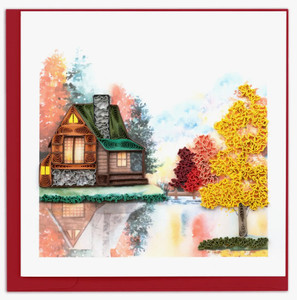 Quilled Autumn Cabin Card Quilled Autumn Cabin Card