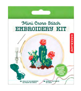 Mini Cross Stitch Embroidery Kit Cactus Mini Cross Stitch Embroidery Kit Cactus