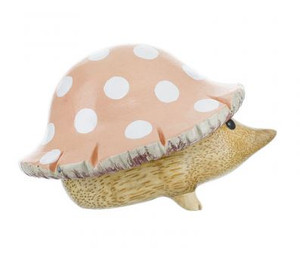 Hedgy Wearing a Peach Toadstool Hat Hedgy Wearing a Peach Toadstool Hat