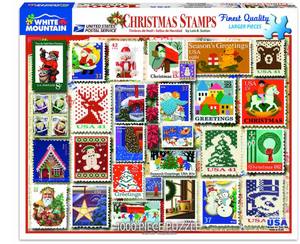 Christmas Stamps 1000 Piece Puzzle
