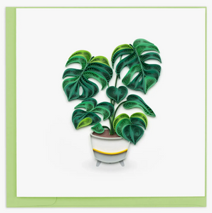 Quilled Monstera Plant Card Quilled Monstera Plant Card