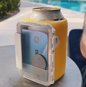 Kangaroozie Can Koozie with Pocket- Orange Kangaroozie Can Koozie with Pocket- Orange